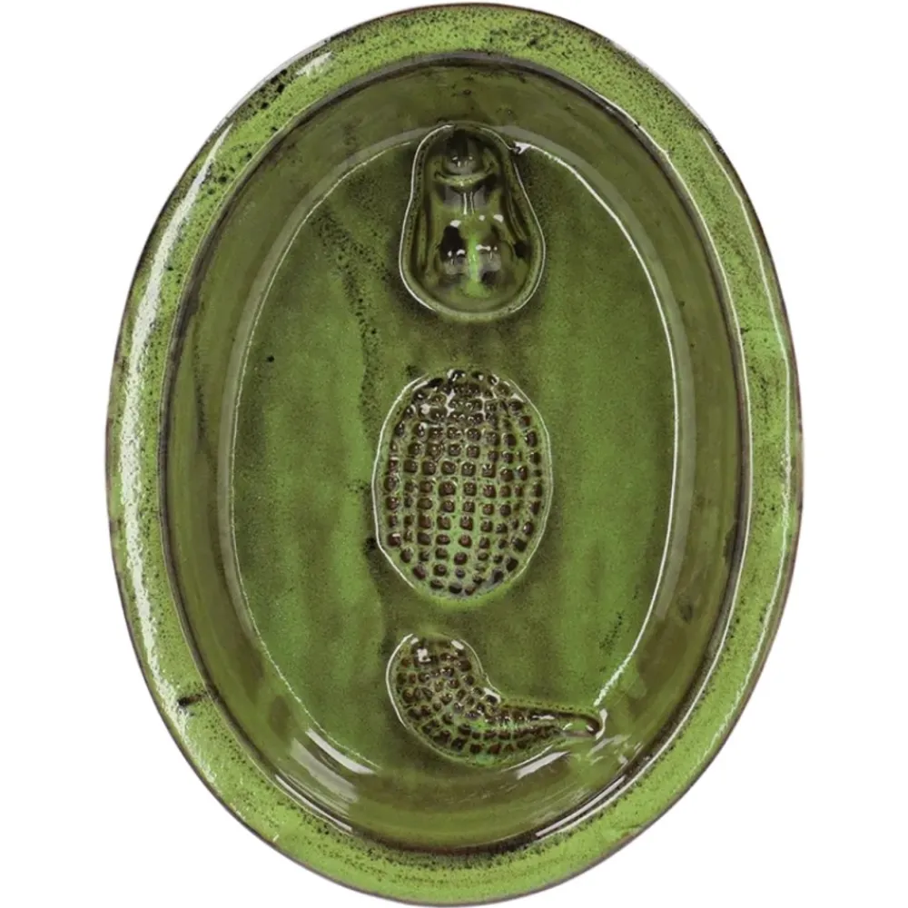 Poidełko dla ptaków ceramiczne z krokodylem zielone * Esschert Design Online