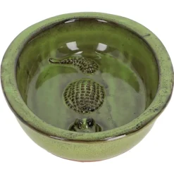 Poidełko dla ptaków ceramiczne z krokodylem zielone * Esschert Design Online