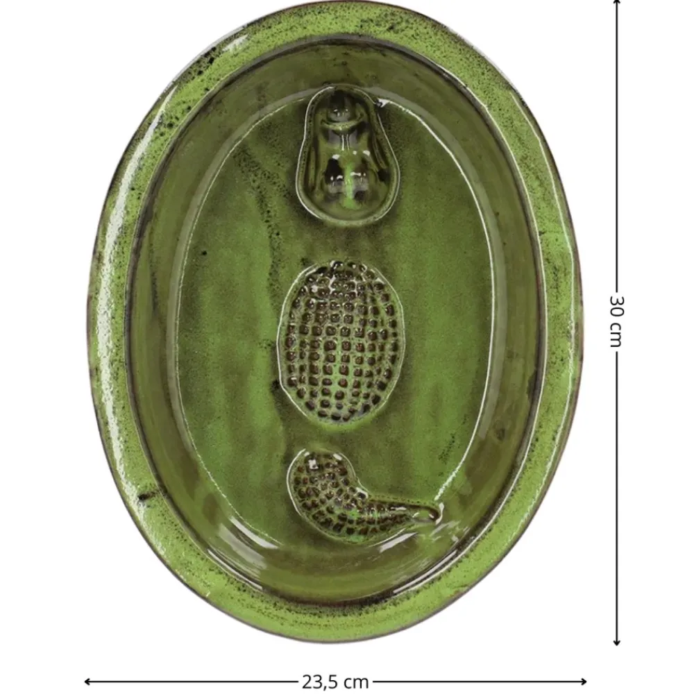 Poidełko dla ptaków ceramiczne z krokodylem zielone * Esschert Design Online