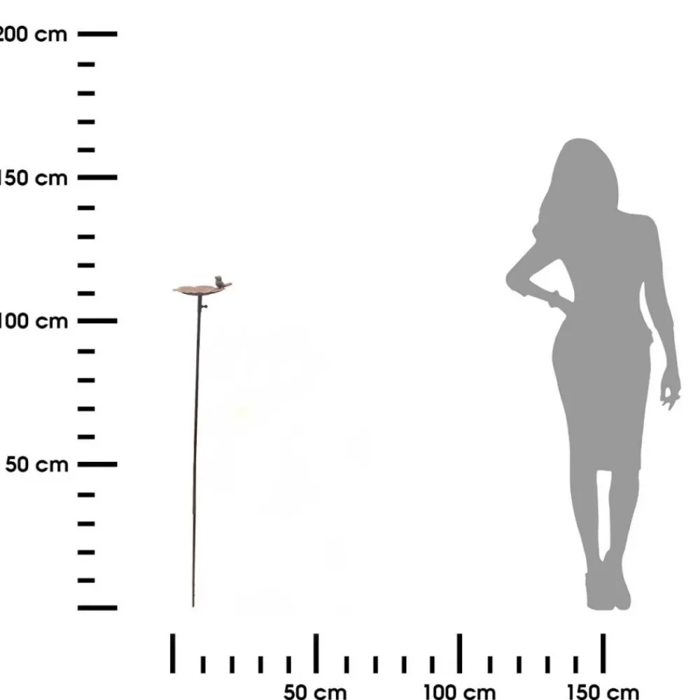 Poidełko ogrodowe z ptaszkiem na liściu h117 cm * Exner GmbH Outlet