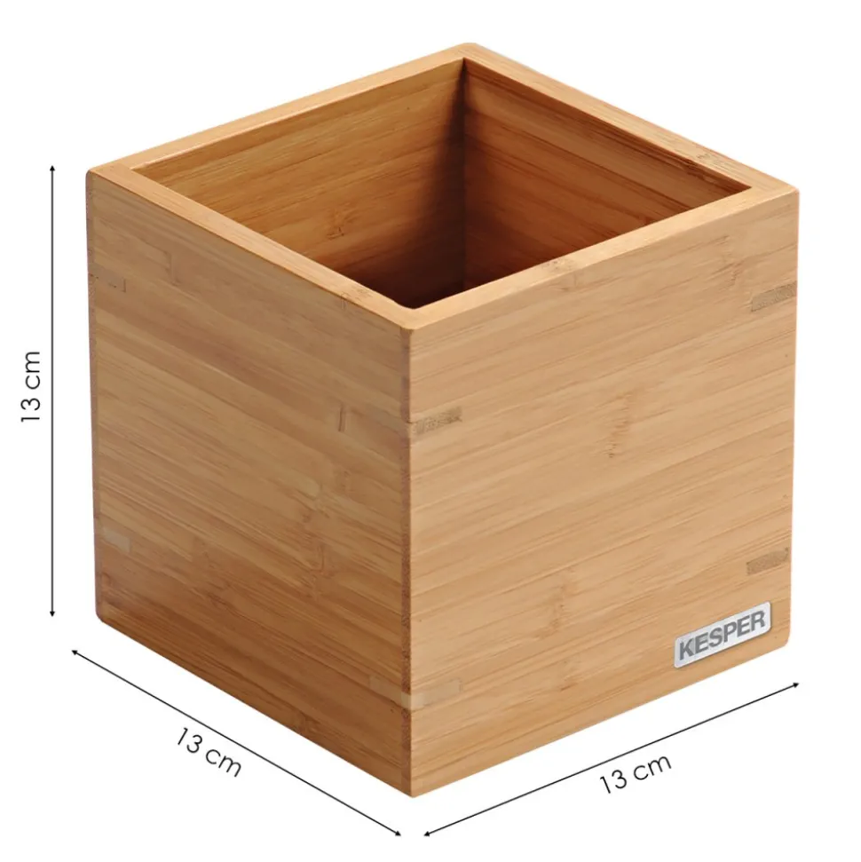 Pojemnik bambusowy kwadratowy 13x13x13 cm
