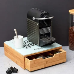 Pojemnik na kapsułki BARISTA bambusowa szuflada