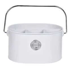 Pojemnik metalowy na sztućce biały * Excellent Houseware