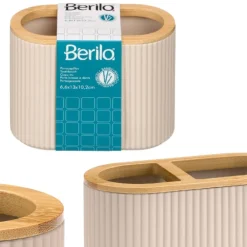 Pojemnik na szczoteczki do zębów beżowy * BERILO New