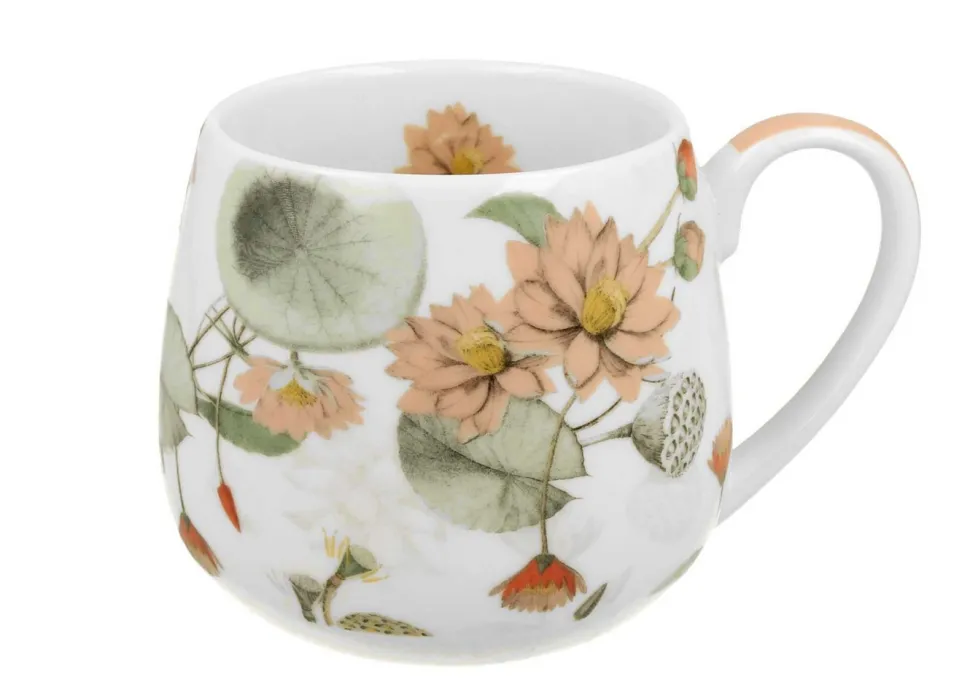 Porcelanowy kubek baryłka Autumn flowers 430 ml