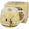 Porcelanowy kubek baryłka Klimt Ecru Tree Of Life 430 ml