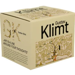 Porcelanowy kubek baryłka Klimt Ecru Tree Of Life 430 ml