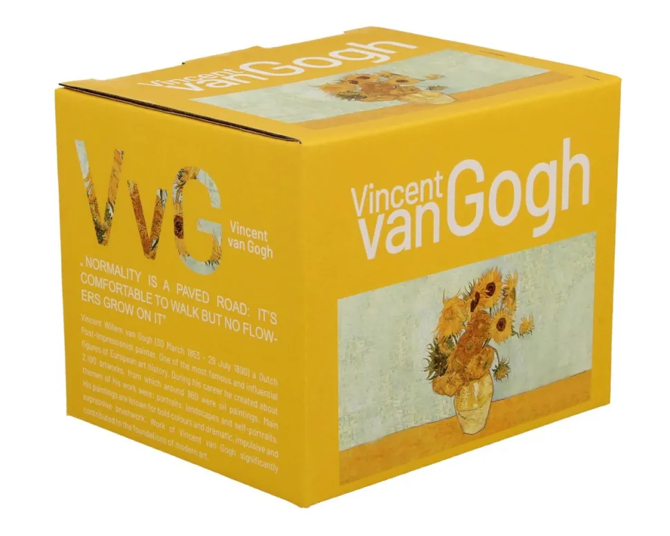 Porcelanowy kubek baryłka Van Gogh Sunflowers 430 ml