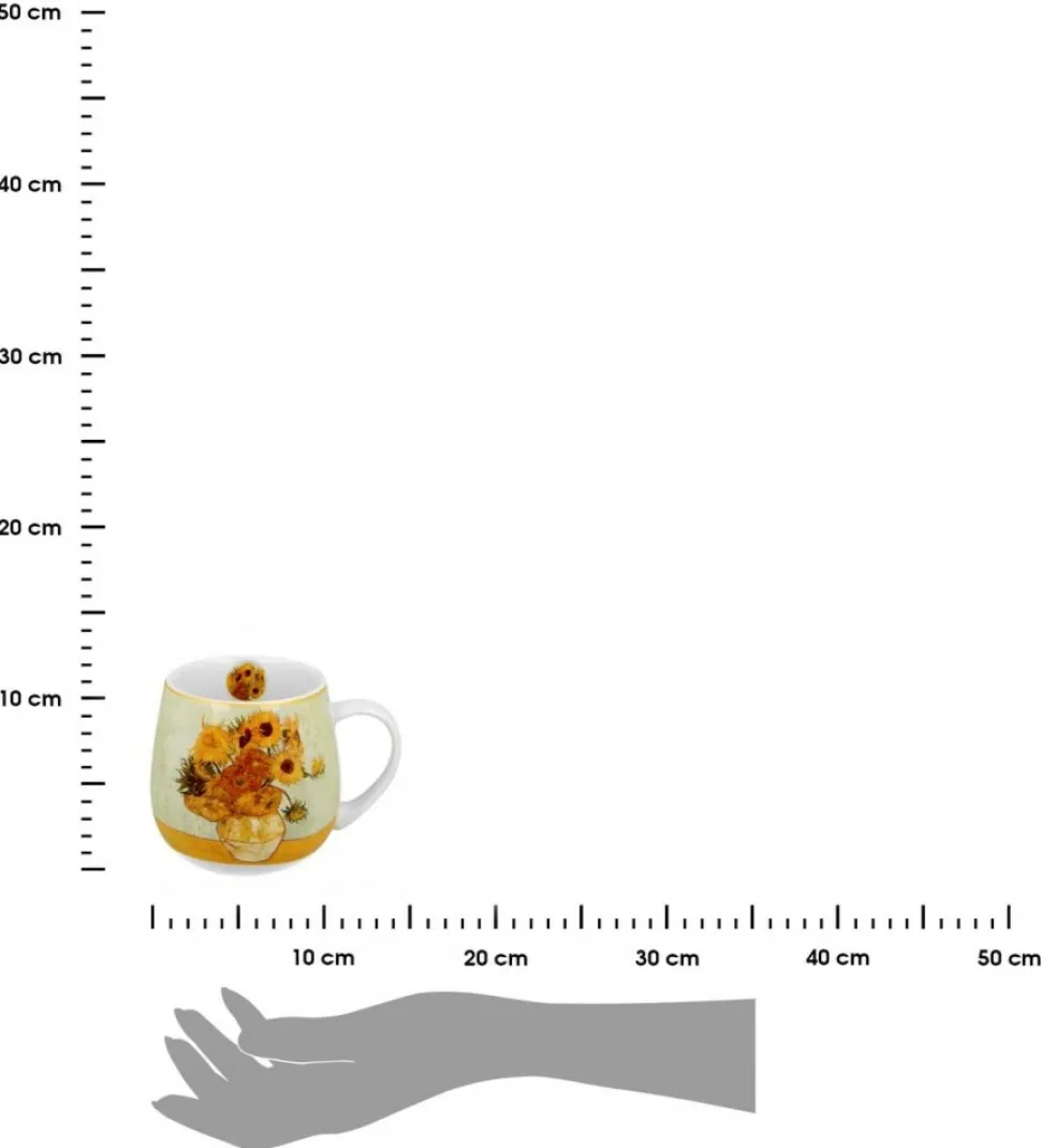 Porcelanowy kubek baryłka Van Gogh Sunflowers 430 ml