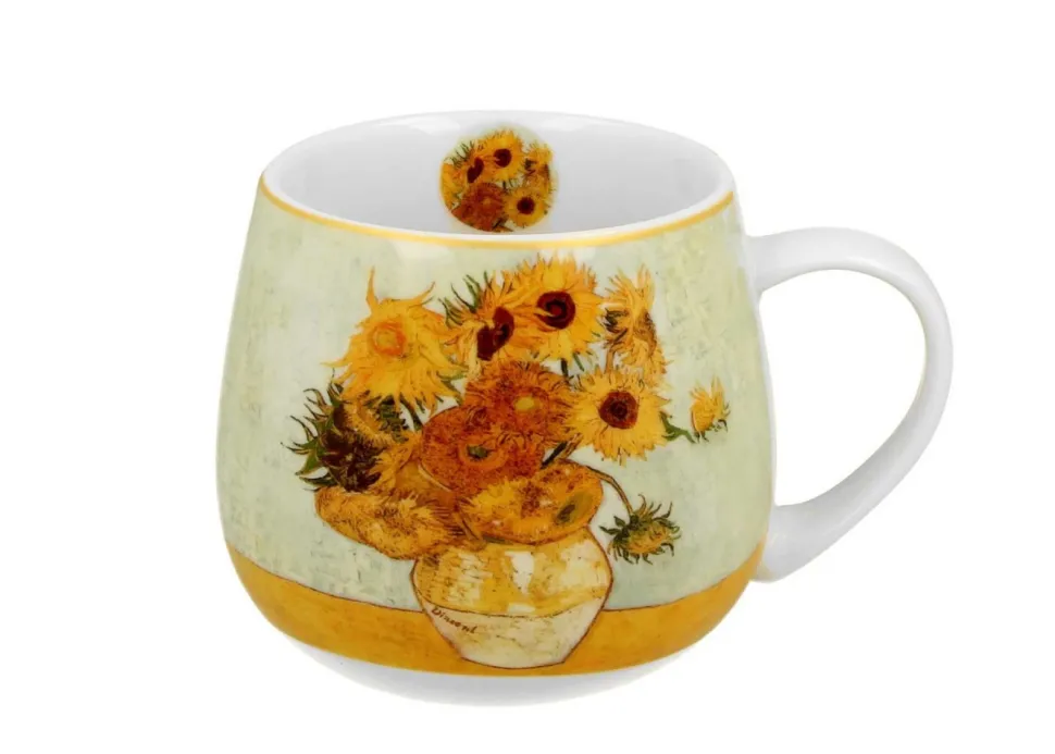 Porcelanowy kubek baryłka Van Gogh Sunflowers 430 ml