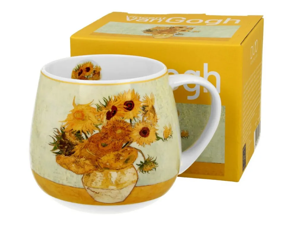 Porcelanowy kubek baryłka Van Gogh Sunflowers 430 ml