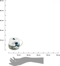 Porcelanowy kubek baryłka 430 ml Hokusai The Great Wave