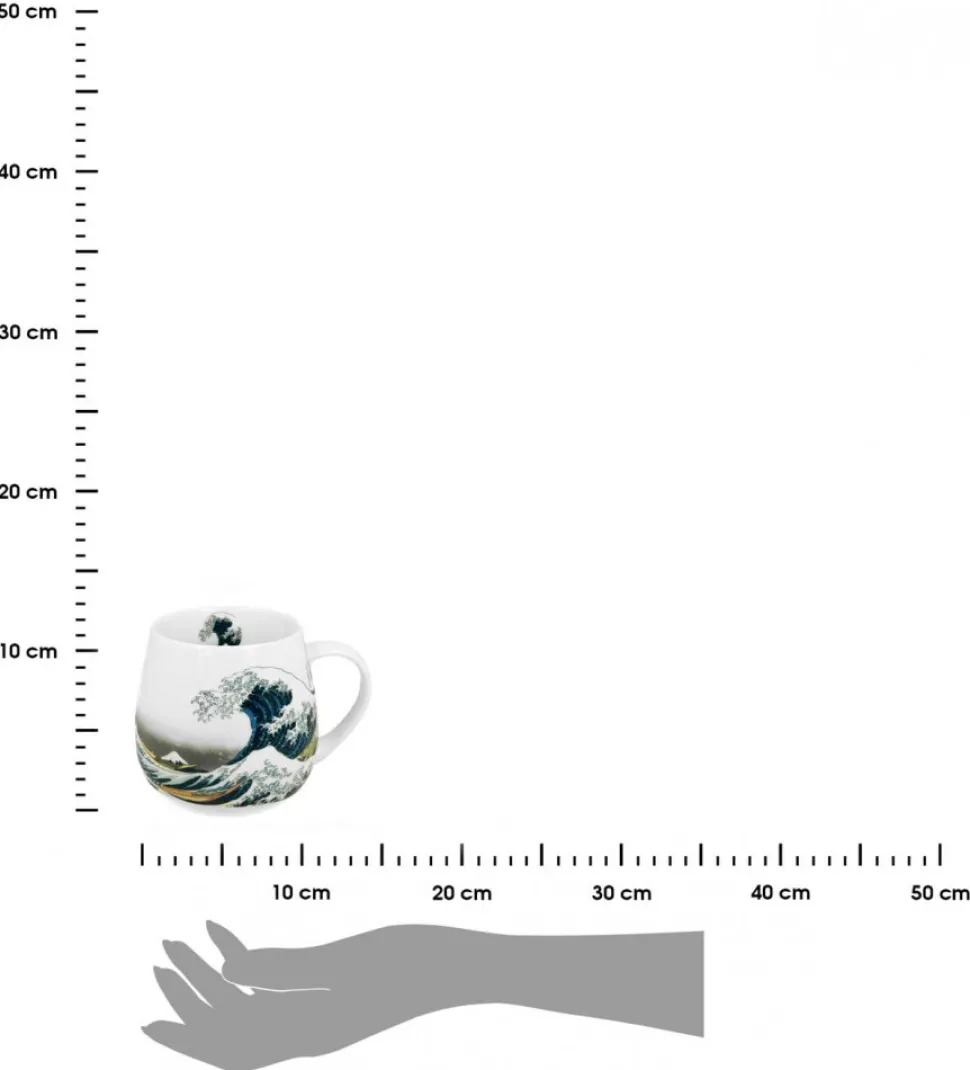 Porcelanowy kubek baryłka 430 ml Hokusai The Great Wave