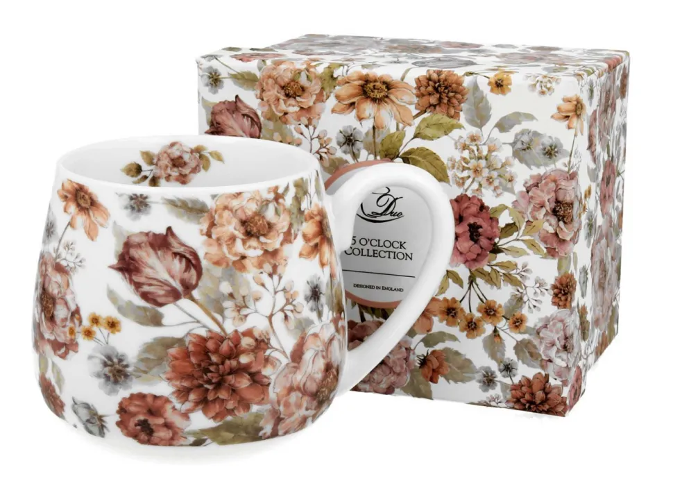 Porcelanowy kubek baryłka Pastel Flowers 430 ml