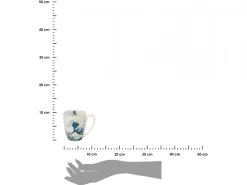 Porcelanowy kubek z łyżeczką Hokusai The Great Wave 360 ml