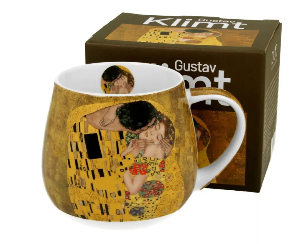 Porcelanowy kubek baryłka Klimt The Kiss 430 ml * Duo New