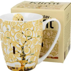 Porcelanowy kubek Klimt Ecru Tree Of Life 350 ml * Duo New