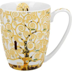 Porcelanowy kubek Klimt Ecru Tree Of Life 350 ml * Duo New