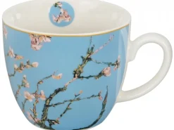 Porcelanowy kubek 460 ml Van Gogh Almond Blossom w koszyczku * Duo Discount