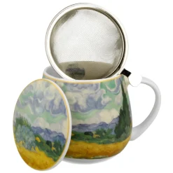 Porcelanowy kubek z zaparzaczem 430 ml Van Gogh Wheat Field * Duo Sale