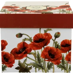 Porcelanowy kubek z zaparzaczem Classic Poppies 430 ml * Duo Clearance
