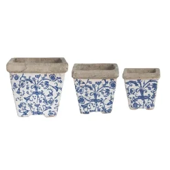Postarzane doniczki ceramiczne 3 sztuki * Esschert Design Discount