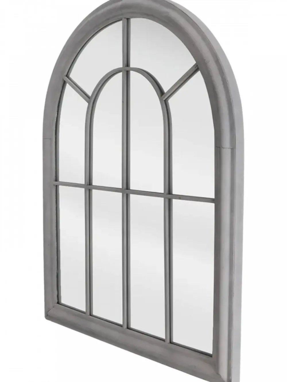Postarzane półokrągłe lustro ścienne 69 x H88 cm * Esschert Design Outlet