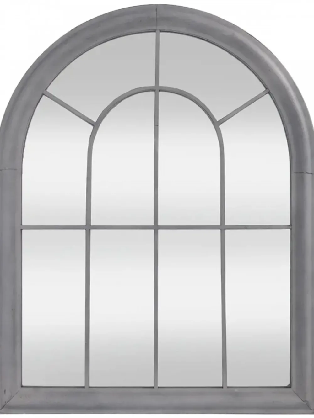 Postarzane półokrągłe lustro ścienne 69 x H88 cm * Esschert Design Outlet