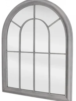 Postarzane półokrągłe lustro ścienne 69 x H88 cm * Esschert Design Outlet