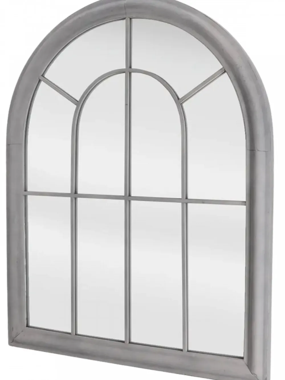 Postarzane półokrągłe lustro ścienne 69 x H88 cm * Esschert Design Outlet