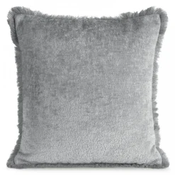Poszewka ADIA 45x45 cm srebrny frędzle