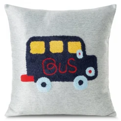Poszewka ALVIN 2 45x45 cm stalowy autobus