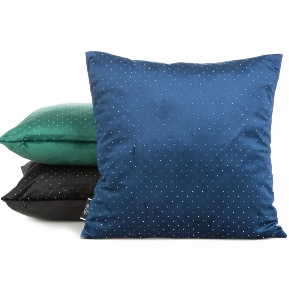 Poszewka ARIADNA 45x45 cm ciemnozielony diamenciki