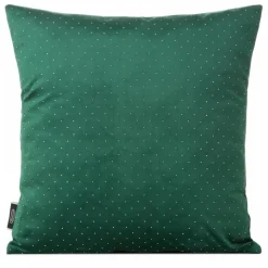 Poszewka ARIADNA 45x45 cm ciemnozielony diamenciki