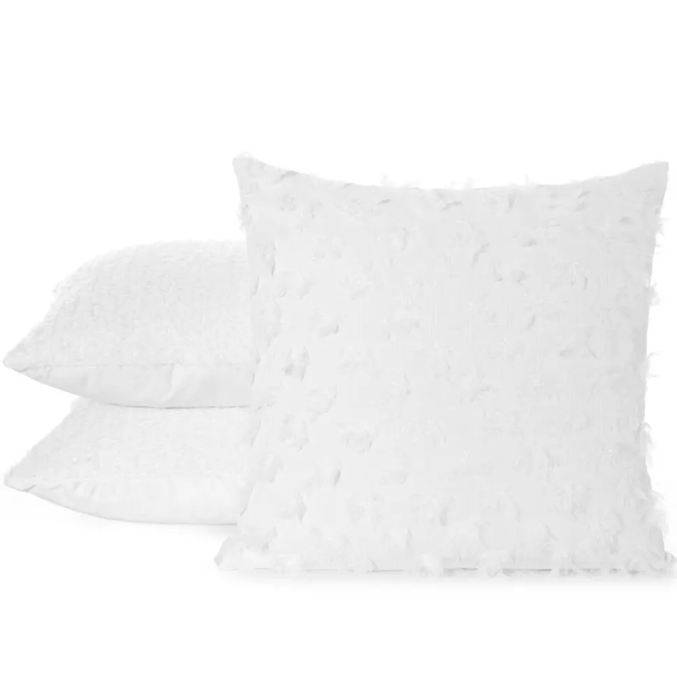 Poszewka AURELIA 45x45 czarna pompony