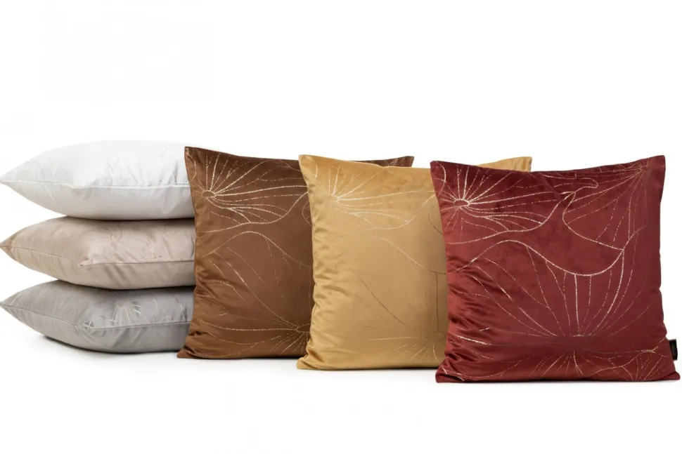 Poszewka BLINK 25 45x45 cm ceglasta welwetowa