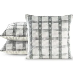 Poszewka BOHO 25 kratka 45x45 kremowa