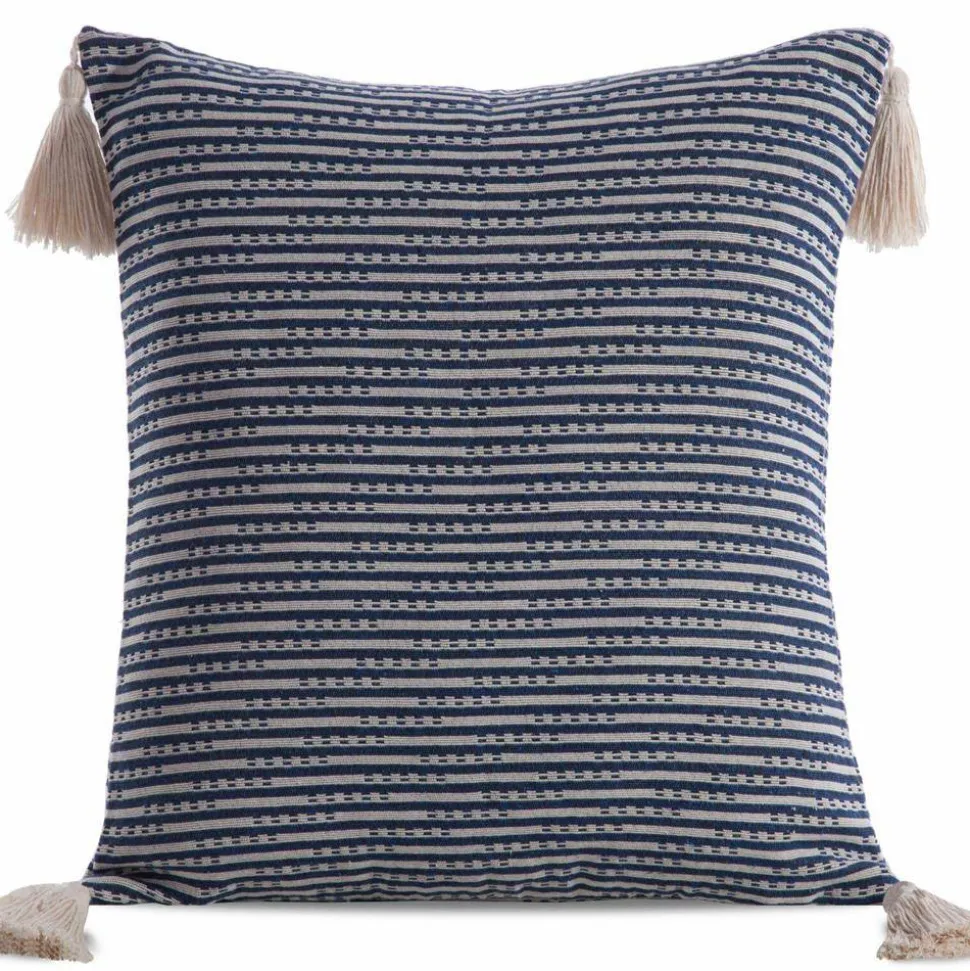 Poszewka BOHO 45 x 45 granatowa frędzle