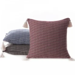 Poszewka BOHO 45 x 45 granatowa frędzle