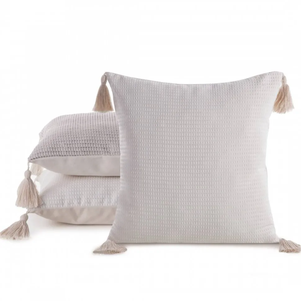 Poszewka BOHO/3 45cm x 45cm krem + sreb