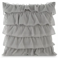Poszewka DAISY 45x45 cm stalowa falbana