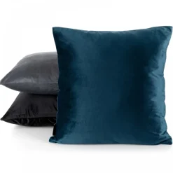 Poszewka ELORA 60x60 cm srebrna velvet