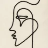 Poszewka Face 40x40 cm kość słoniowa