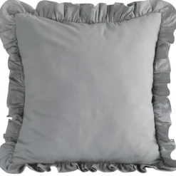 Poszewka FALBANKA 45x45 cm stalowa bawełna