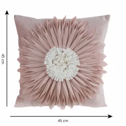 Poszewka FLORES gerbera 3D 45x45 puder krem