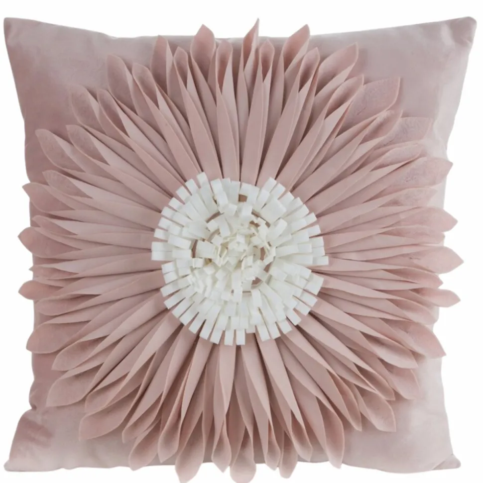 Poszewka FLORES gerbera 3D 45x45 puder krem
