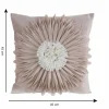 Poszewka FLORES gerbera 3D 45x45 beż