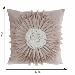 Poszewka FLORES gerbera 3D 45x45 beż