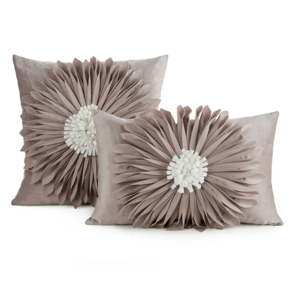 Poszewka FLORES gerbera 3D 45x45 beż