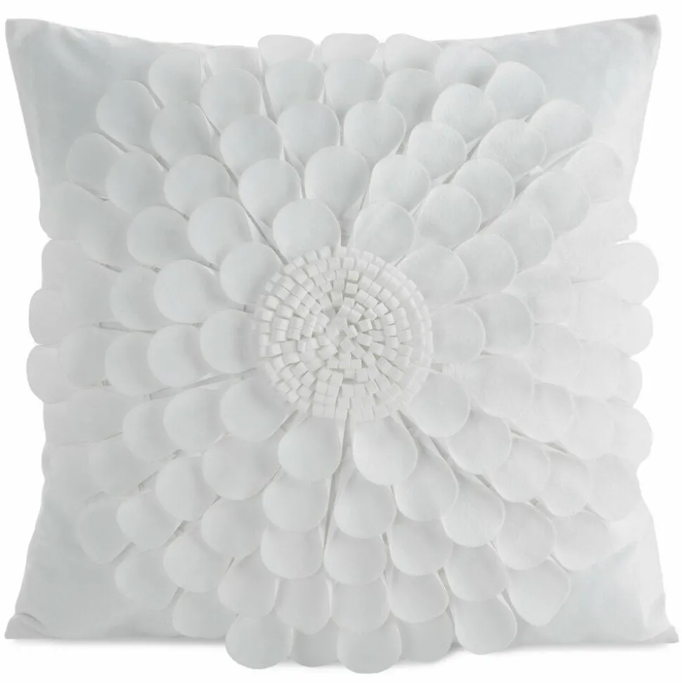 Poszewka FLORES kwiat 3D 45x45 krem